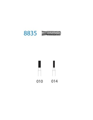 Fresa Diamante 8835.314 FG Clínica Fino Cilindro Corto 5 uds