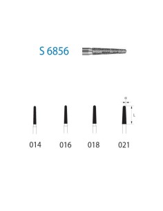 Fresa Diamante FG S6856.314 Clínica Serie S Cónico 5 uds