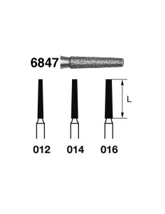 Fresa Diamante 6847.314 FG Clínica Cónico 5 uds