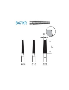 Fresa Diamante Clínica 847KR.314 FG 5 uds