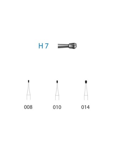 Fresa Carburo H7.204 CA Clínica Pera 5 uds