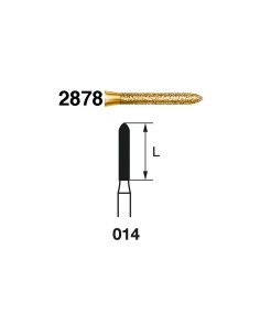 Fresa Diamante FG 2878.314.014 Serie 2000 Clínica Torpedo 5 uds