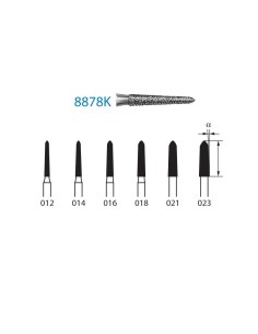 Fresa Diamante FG 8878K.314 Torpedo Clínica 5 uds