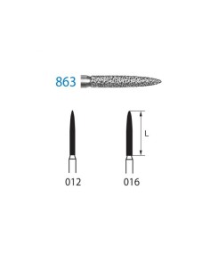 Fresa Diamante 863.314 FG Clínica Llama 5 uds