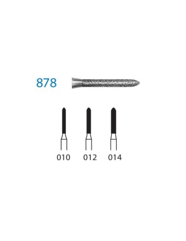 Fresa Diamante FG 878.314 Torpedo Clínica 5 uds