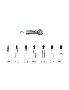 Fresa Diamante Clínica 802.314 FG Redonda 5 uds