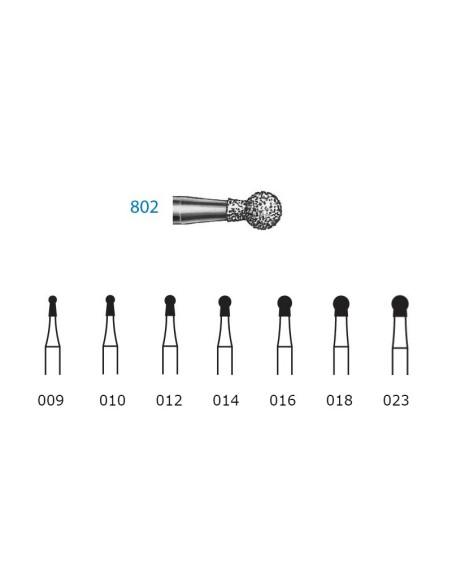 Fresa Diamante Clínica 802.314 FG Redonda 5 uds