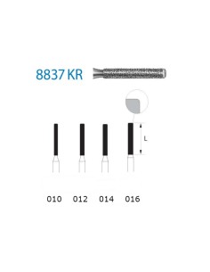 Fresa Diamante 8837KR.314 FG Paralelo Clínica 5 uds
