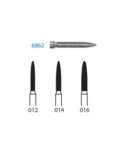 Fresa Diamante FG 6862.314 Clínica Grueso Llama 5 uds