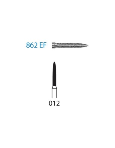 Fresa Diamante 862EF.204.012 CA Clínica Extra Fino Llama 5 uds