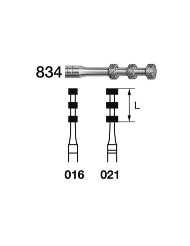Fresa Diamante Clínica 834.314 FG 5 uds