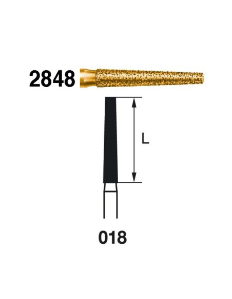 Fresa Diamante FG 2848.314.018 Serie 2000 Clínica 5 uds