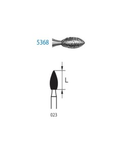 Fresas Diamante 5368.314.023 FG Super Grueso Clínica 5 uds.
