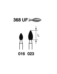 Fresa FG Diamante 368UF.314 Clínica Balón Ultra Fino 5 uds
