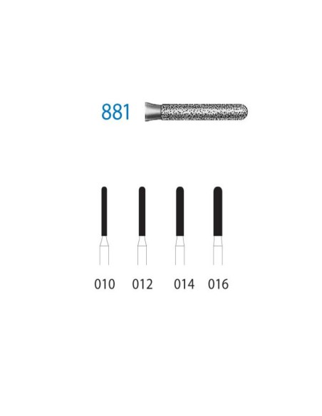 Fresa Diamante 881.314 Clínica Paralelo 5 uds.