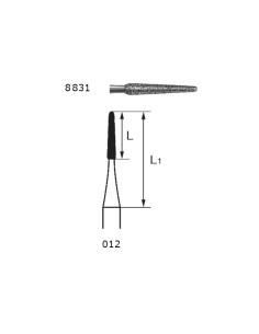 Fresa Diamante Planificador 8831.204.012 Fino CA Clínica 5 uds