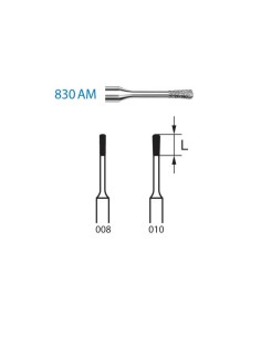 Fresa Diamante 830AM.314 Micropreparación FG Clínica 5 uds