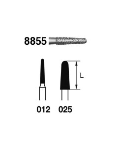 Fresa Diamante FG 8855.314 Clínica Fino Cónico 5 uds