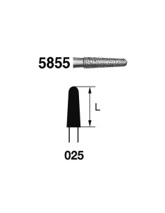 Fresa Diamante FG 5855.314.025 Clínica Super Grueso Cónico 5 uds