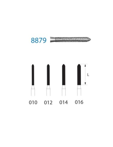 Fresa Diamante 8879.314 Fino FG Clínica Torpedo 5 uds