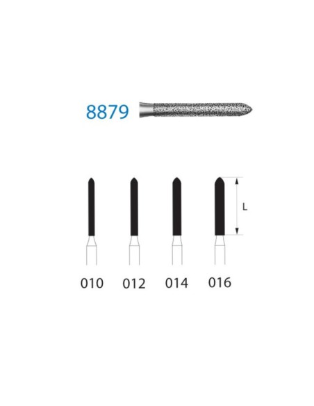 Fresa Diamante 8879.314 Fino FG Clínica Torpedo 5 uds
