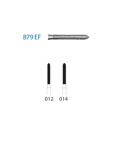 Fresa Diamante 879EF.314 Extra Fino FG Clínica Torpedo 5 uds