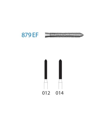 Fresa Diamante 879EF.314 Extra Fino FG Clínica Torpedo 5 uds