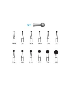 Fresa Diamante Clínica 801.314 FG Redonda 5 uds