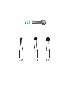 Fresa Diamante Clínica 801.313 FG Corto Redonda 5 uds