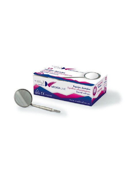Espejo Dental n. 5 Rodio Rosca Europea 24mm Caja 12uds.