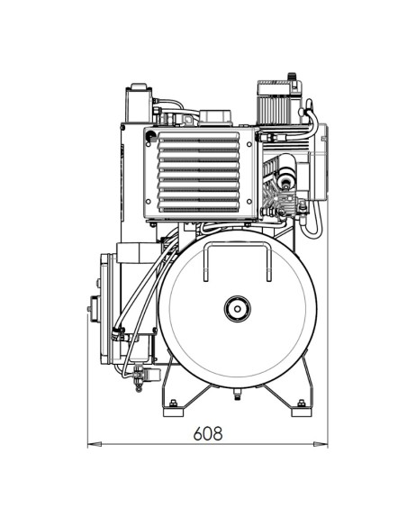 Compresor Tandem 3 Cilindros 2 Secadores de Aire 150L Mod. AC600