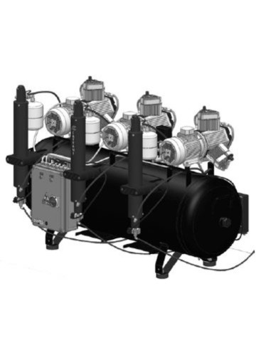 Compresor 3 Motores 3 Cilindros 3 Secadores de aire 300L AC900