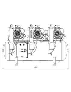 Compresor 3 Motores 3 Cilindros 3 Secadores de aire 300L AC900 2