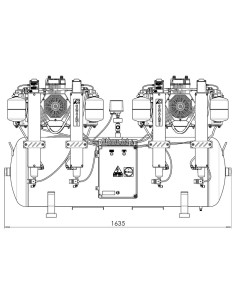 Compresor 6 Cilindros 2 Secadores de aire 300L AC1200 2