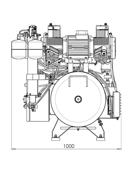 Compresor 6 Cilindros 3 Secadores de aire 300L AC1800