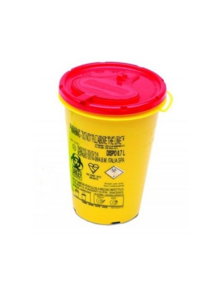 Contenedor de Agujas G72 con Ventosa 0,7 litros Larident 10 uds