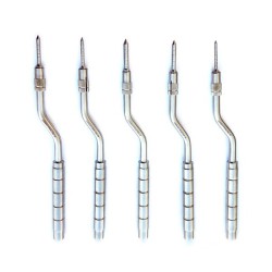 Set de 5 Osteotomo Curvo Convexo en Punta con Rosca