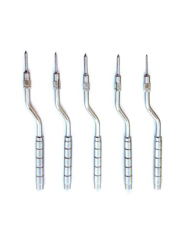 Set de 5 Osteotomo Curvo Convexo en Punta con Rosca