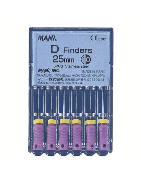 D Finders Limas Manuales para Ampliación Conductos Calcificados 25mm Mani