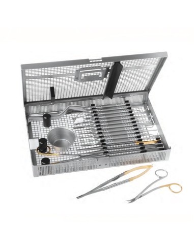 Set Cirugía Implantología Básico 19 instrumentos y Bandeja Deve Med