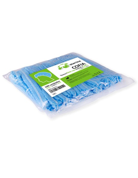 Cofia Elástica 50cm Azul 100 uds Starline