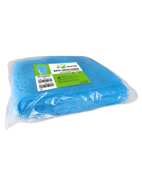 Bata Protección Puño Elástico Azul Paquete 10 uds Starline