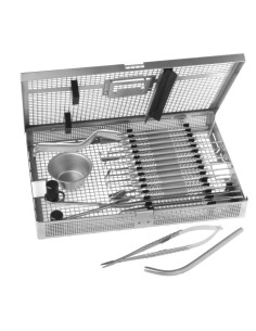 Set Instrumental Elevación de Seno 19 piezas y Caja Esterilización Deve Med