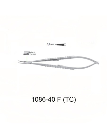 1086-40 F - Portaaguja micro Barraquer 17,1 cm, TC Deve Med