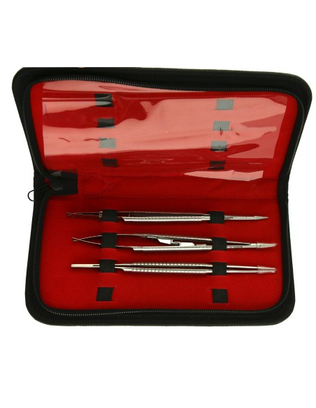 Kit para Microcirugía Inox 18 cm 3 uds.