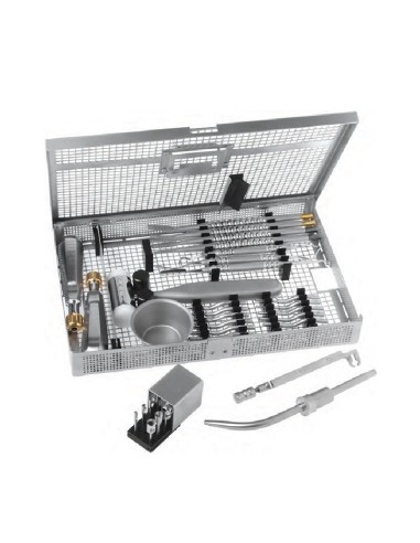 Set Instrumental Injerto Óseo 24 piezas con Caja de Esterilización Deve Med