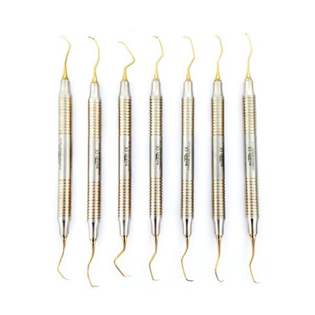 Juego de 7 Curetas Gracey de Titanio