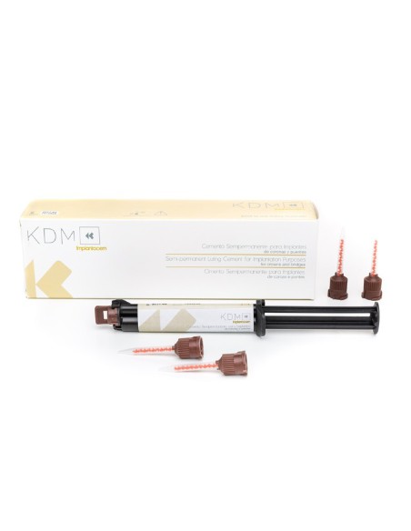 Implantocem KDM Cemento Semi Permamente Implantes Jeringa 5ml y 10 cánulas