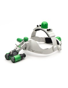 Casco Binocular Flip-Up Lupa Prismáticos Headgear Univet 2