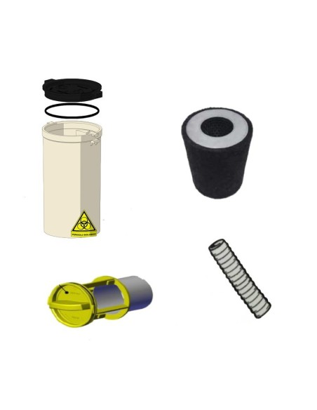 Kit Mantenimiento Anual Aspiración Cattani Turbo Smart con Separador y Filtro H14